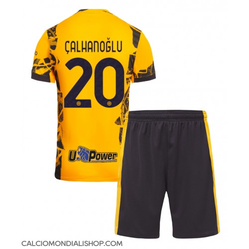 Maglie da calcio Inter Milan Hakan Calhanoglu #20 Terza Maglia Bambino 2024-25 Manica Corta (+ Pantaloni corti)